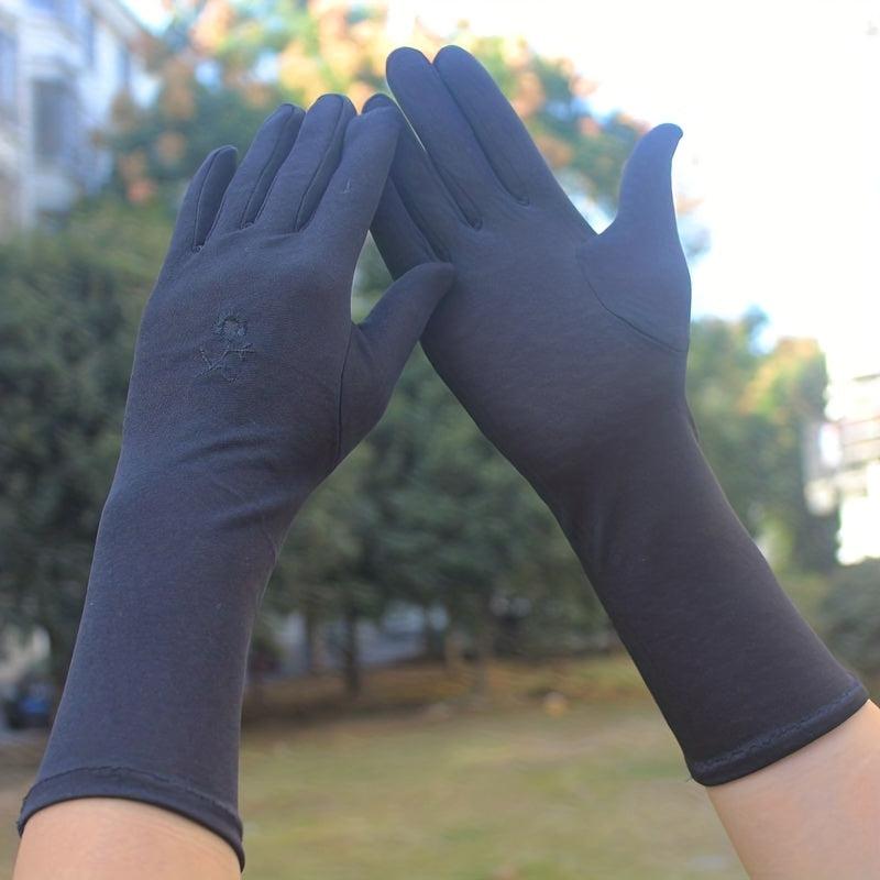 Sunproof Elastic Long Gloves Women UV Protection Ice Gloves