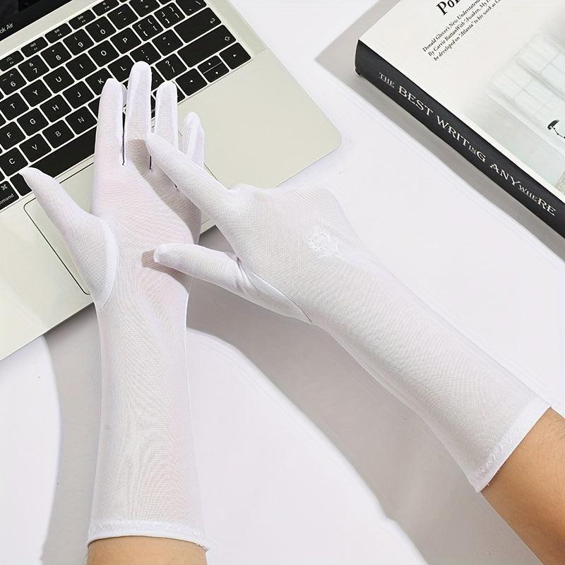 Sunproof Elastic Long Gloves Women UV Protection Ice Gloves