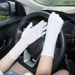 Sunproof Elastic Long Gloves Women UV Protection Ice Gloves