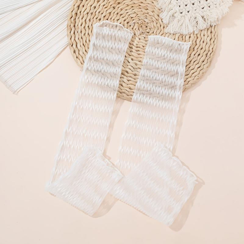 Wavy Long Lace Gloves for Women Party Prom Solid Thin Gloves