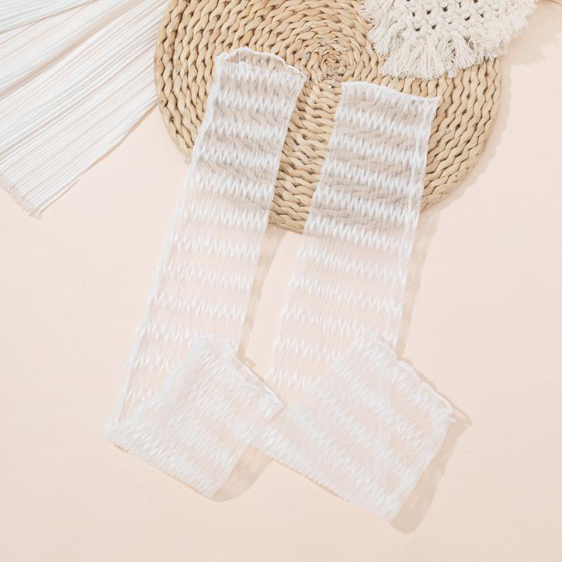 Wavy Long Lace Gloves for Women Party Prom Solid Thin Gloves