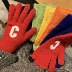 Winter Touch Screen Gloves Thick Knitted Woolen Warm Riding Gloves