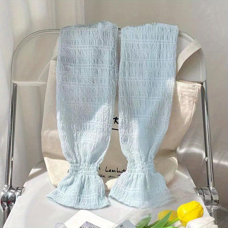 Lace Loose Long Gloves Crinkle Breathable Decorative Outdoor Sunscreen