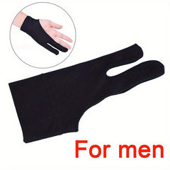 Drawing Gloves for Women & Men Two Fingers Right Left Hand Black