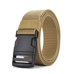 Men's Nylon Canvas Belt No Metal Buckle Military Tactical Belt 6 Colors