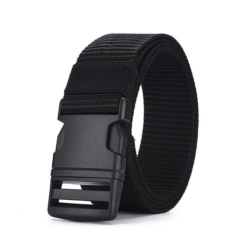 Men's Nylon Canvas Belt No Metal Buckle Military Tactical Belt 6 Colors