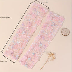 Lace Mesh Sleeve Thin Sunscreen Long Arm Guard Sleeve for Women