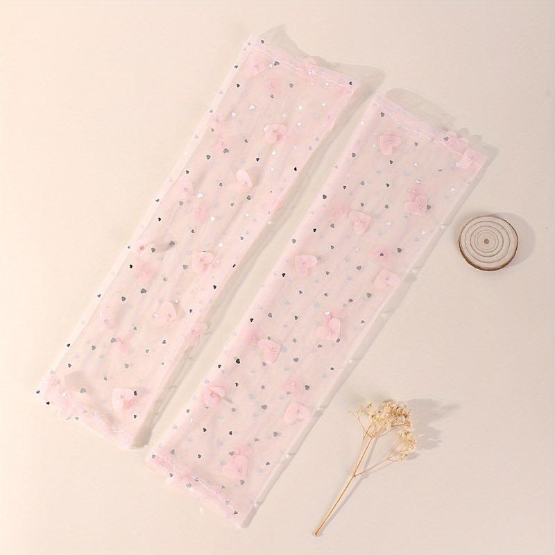 Lace Mesh Sleeve Thin Sunscreen Long Arm Guard Sleeve for Women