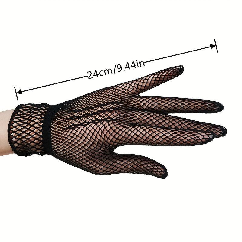 Mesh Breathable Punk Transparent Gloves Y2K & Women's Dress Party Gloves