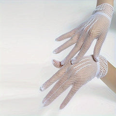Mesh Breathable Punk Transparent Gloves Y2K & Women's Dress Party Gloves