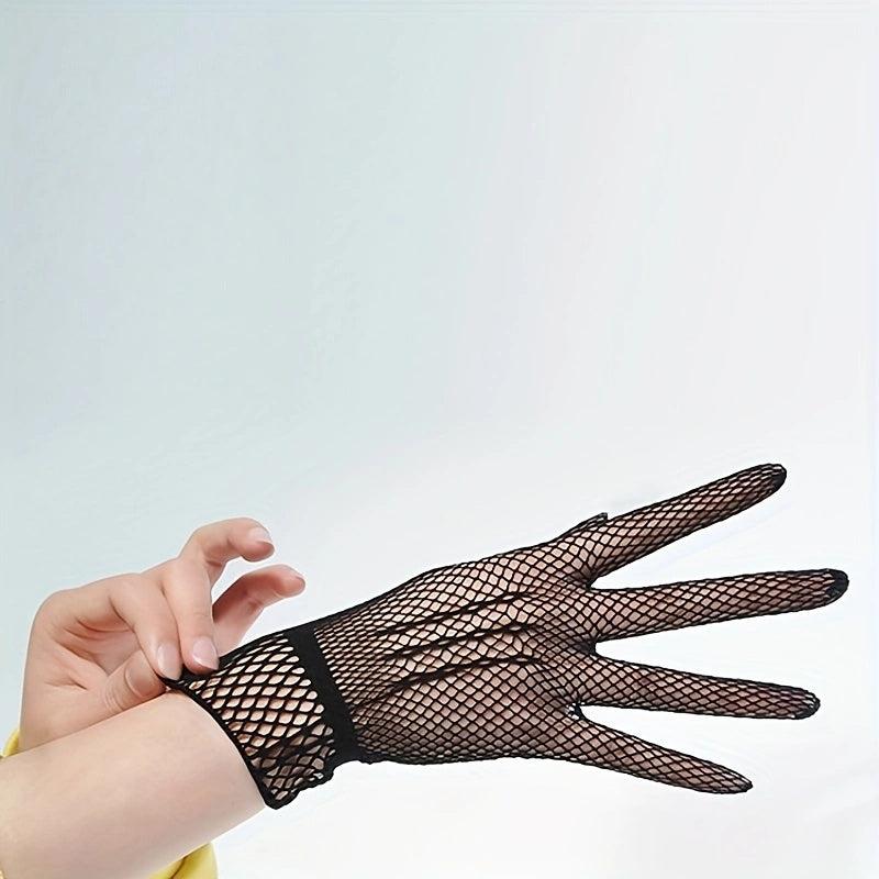 Mesh Breathable Punk Transparent Gloves Y2K & Women's Dress Party Gloves