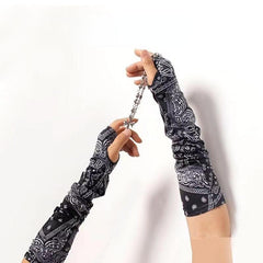 Paisley Print Sunscreen Sleeves Elastic Ice Sleeves Windproof Neck Gaiter