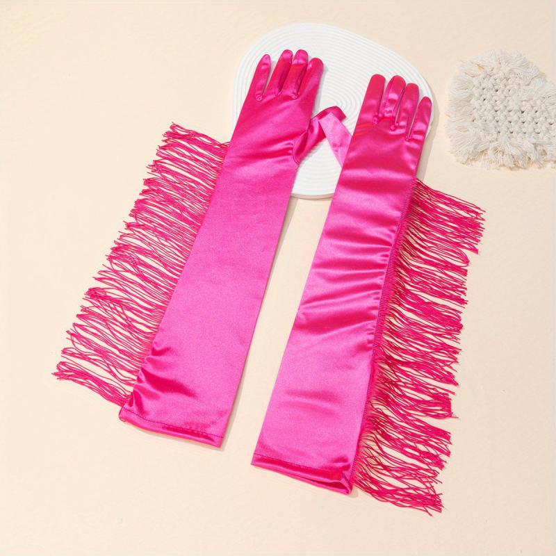 Stylish Tassel Long Gloves for Women Dress Party Prom