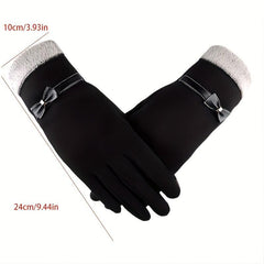 Velvet Warm Touch Screen Gloves Windproof Short Full Finger Gloves
