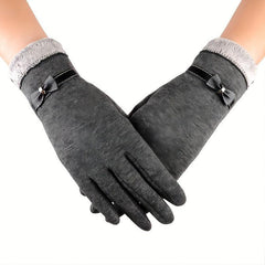 Velvet Warm Touch Screen Gloves Windproof Short Full Finger Gloves