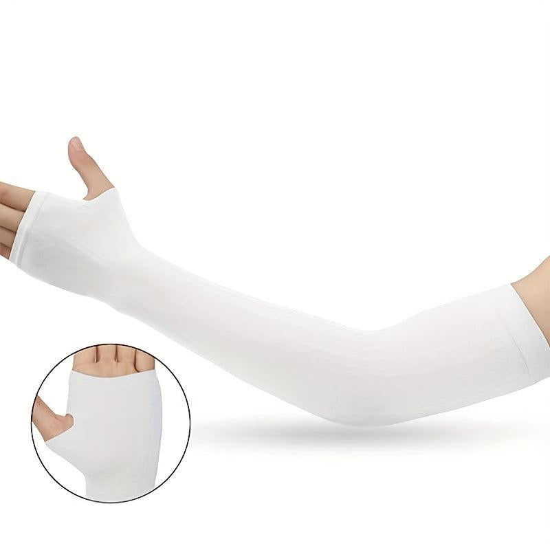 Ice Fabric Sunscreen Sleeves UV Protection Long Arm Sleeves