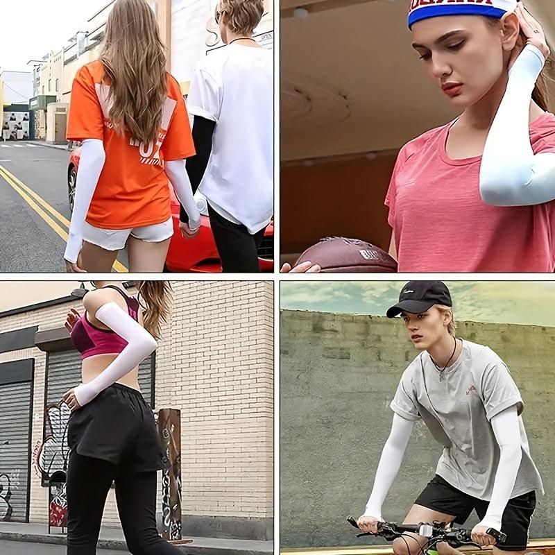 UV Protection Ice Sleeves Long Fingerless Gloves Unisex