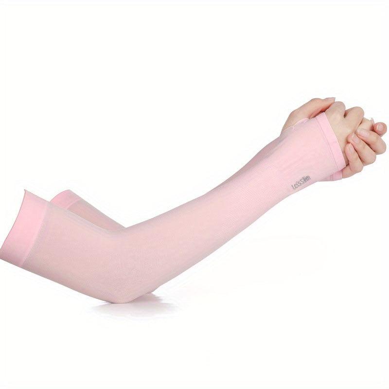 UV Protection Ice Sleeves Long Fingerless Gloves Unisex
