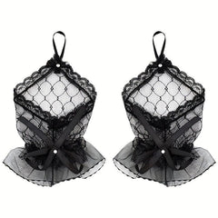 Vintage Lace Wedding Bridal Gloves Punk Style