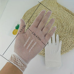 Mesh Breathable Wedding Gloves Solid Bridal Gloves Stylish Women Party