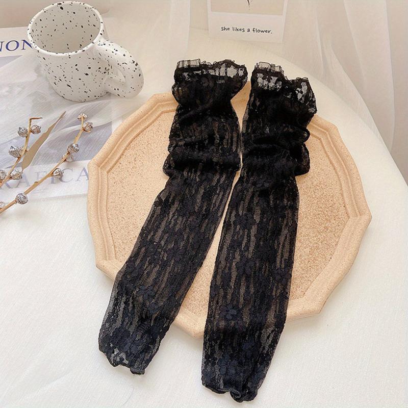 Vintage Lace Floral Embroidery Gloves for Women