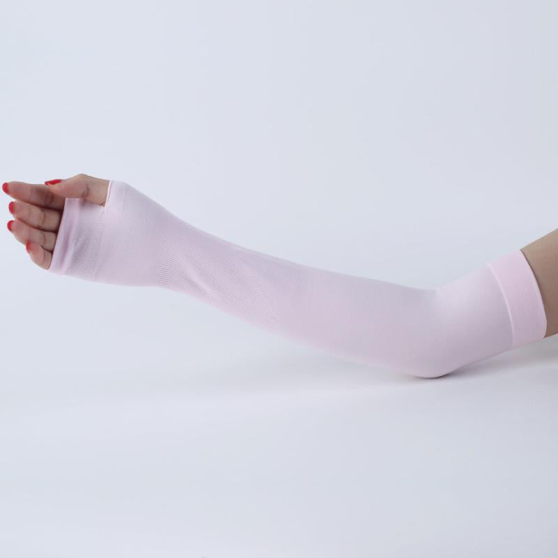 Breathable Summer Fingerless Gloves UV Protection Arm Sleeves