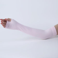 Breathable Summer Fingerless Gloves UV Protection Arm Sleeves