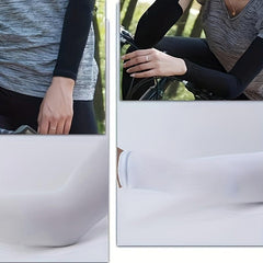 Breathable Summer Fingerless Gloves UV Protection Arm Sleeves