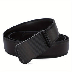 Men's Automatic Buckle Leather Belt Casual Retro Ratchet Belt