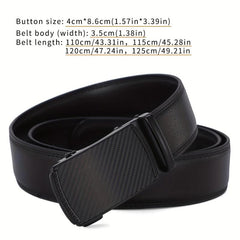 Men's Automatic Buckle Leather Belt Casual Retro Ratchet Belt