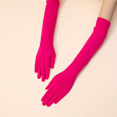 Skinny Long Satin Bridal Gloves Wedding Dress Accessories