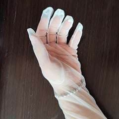 Mesh Thin Gloves Breathable Long Bridal Wedding Gloves For Women