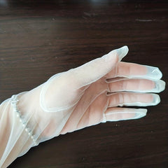 Mesh Thin Gloves Breathable Long Bridal Wedding Gloves For Women
