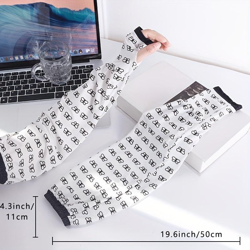 Sunproof Ice Sleeves Elastic Fingerless Gloves Outdoor UV Protection