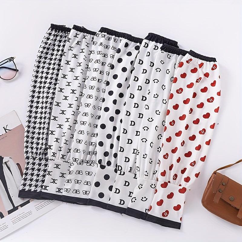 Sunproof Ice Sleeves Elastic Fingerless Gloves Outdoor UV Protection