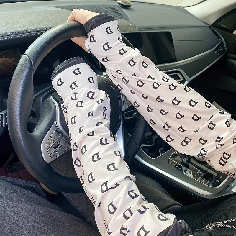 Sunproof Ice Sleeves Elastic Fingerless Gloves Outdoor UV Protection