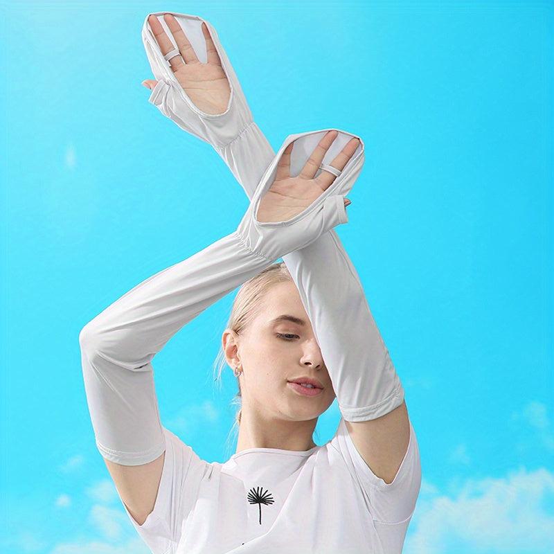 1pair Minimalist Sunscreen Arm Sleeves for Outdoor