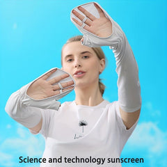 1pair Minimalist Sunscreen Arm Sleeves for Outdoor