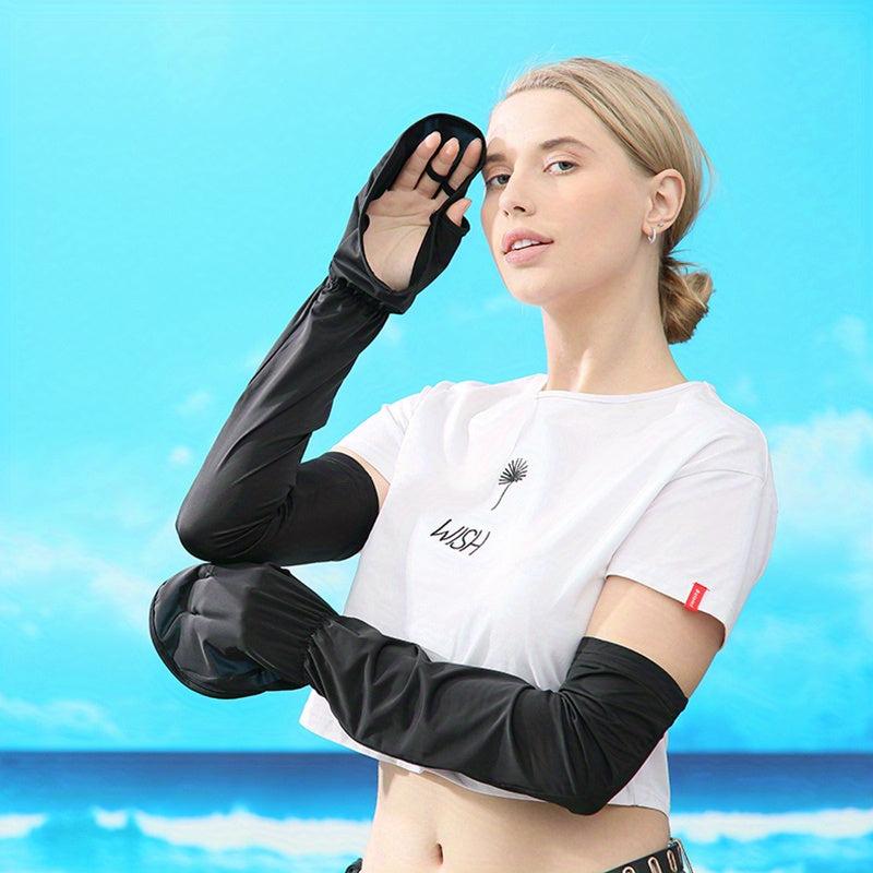 1pair Minimalist Sunscreen Arm Sleeves for Outdoor