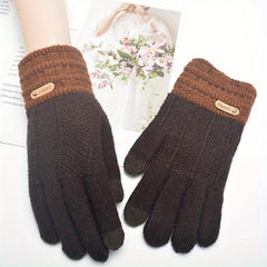 Warm Velvet Full Finger Gloves Touch Screen