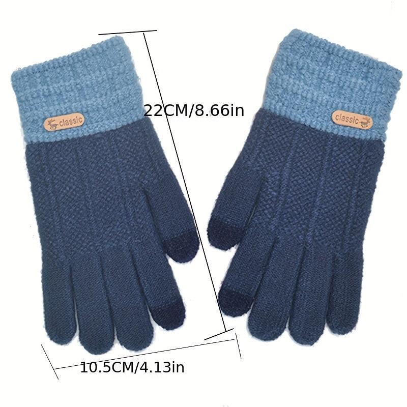 Warm Velvet Full Finger Gloves Touch Screen