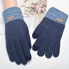 Warm Velvet Full Finger Gloves Touch Screen