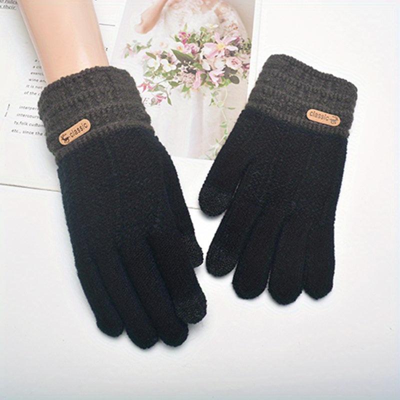 Warm Velvet Full Finger Gloves Touch Screen