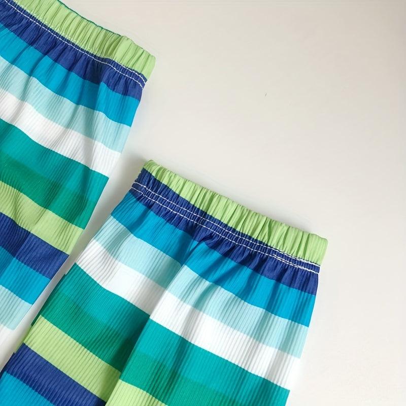 Striped Sleeve Sunscreen UV Protection Viscose Sleeves Spring Summer Autumn