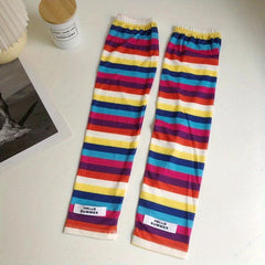 Striped Sleeve Sunscreen UV Protection Viscose Sleeves Spring Summer Autumn