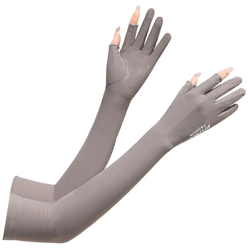 Summer Thin Ice Sleeves Two finger Sunscreen Arm Protection