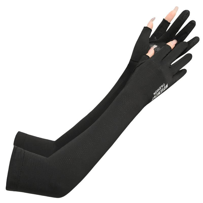 Summer Thin Ice Sleeves Two finger Sunscreen Arm Protection
