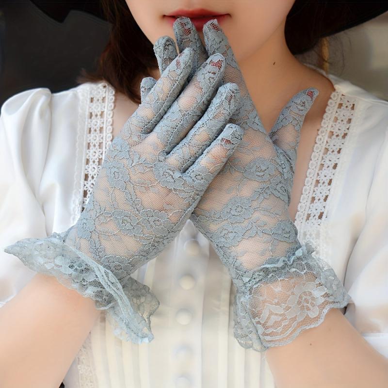Lace Gloves Women Short Wedding Bridal Gloves