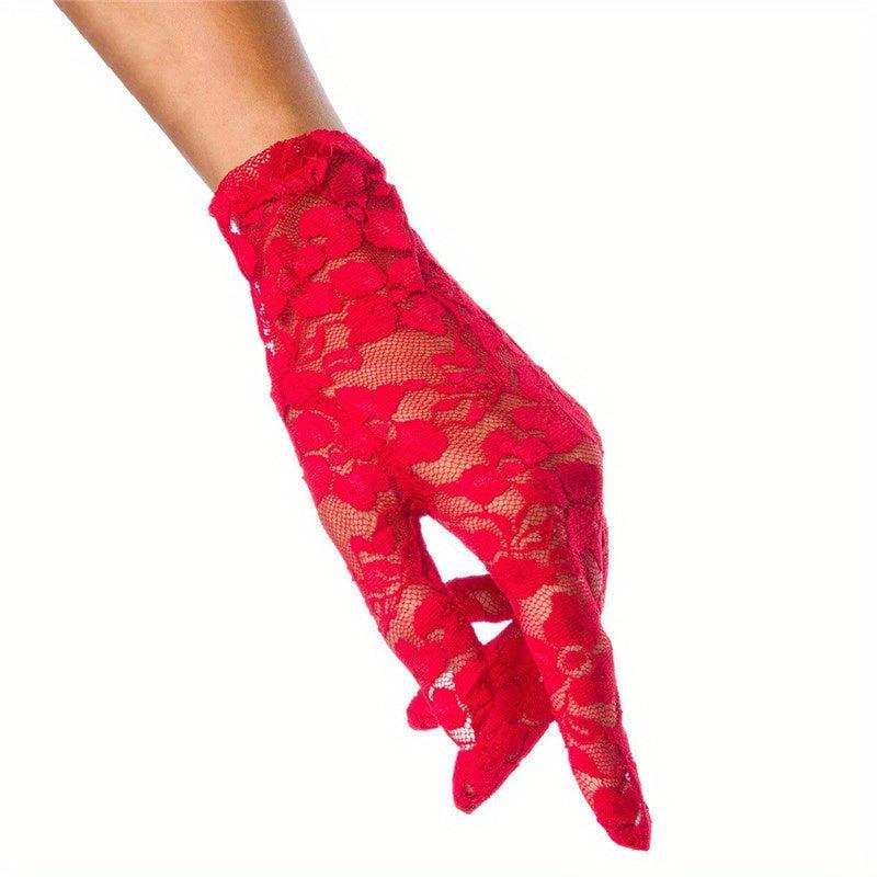 Sexy Lace Short Wedding Bridal Gloves