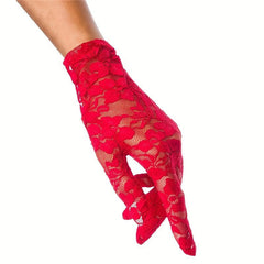 Sexy Lace Short Wedding Bridal Gloves
